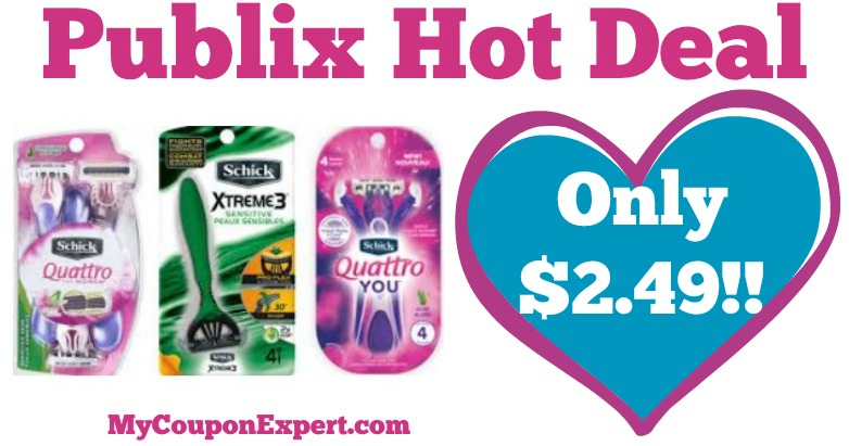 OH YEAH! Schick Razors Only $2.49 at Publix from 6/17 – 6/30