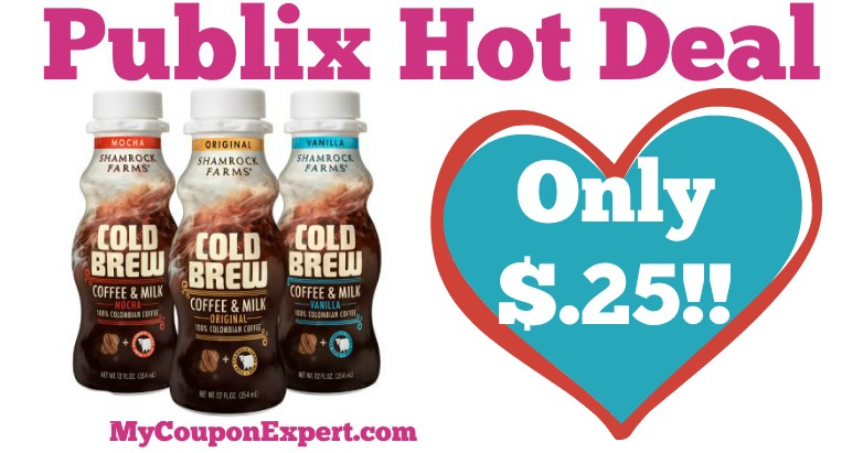 WHOOP!! Shamrock Farm Cold Brew Coffee Only $.25 at Publix from 6/8 – 6/14