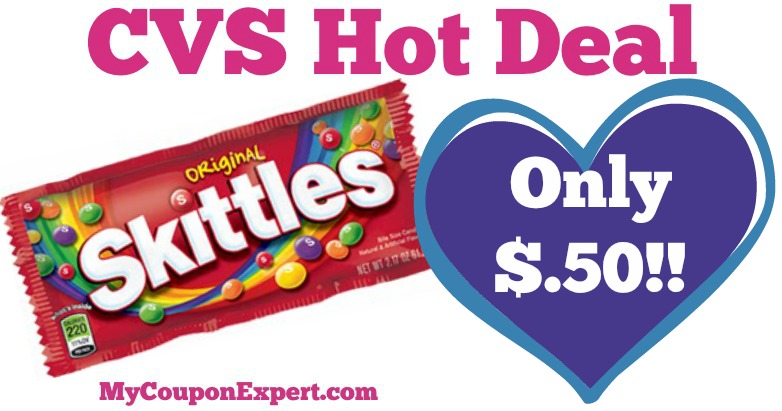WOOT!! Skittles Only $.50 at CVS from 6/11 – 6/17