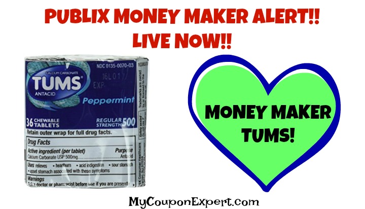 MONEY MAKER on TUMS at Publix!  Grab your coupons now!