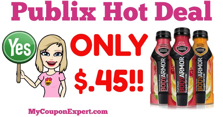 WOOT!! BODYARMOR SuperDrink Only $.45 at Publix from 7/20 – 7/26