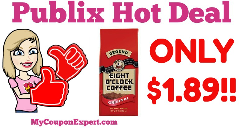 WHOOP!! Eight O’Clock Coffee Only $1.89 at Publix from 7/20 – 7/26