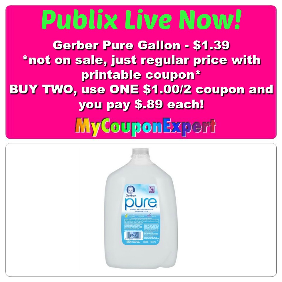 OH YEAH!! Gerber Water Only $.89 at Publix – LIVE NOW!!