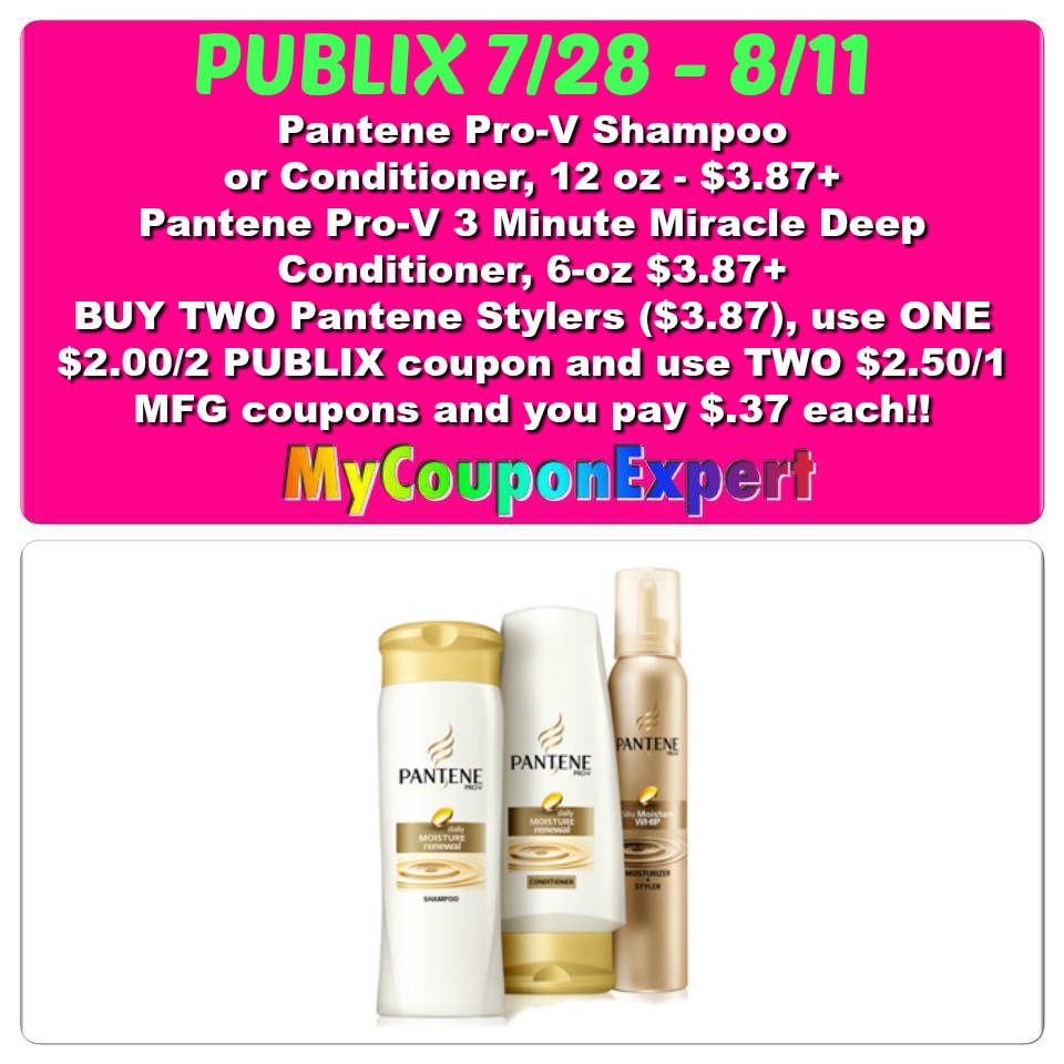 WHOOP!! Pantene Products Only $.37 at Publix from 7/28 – 8/11