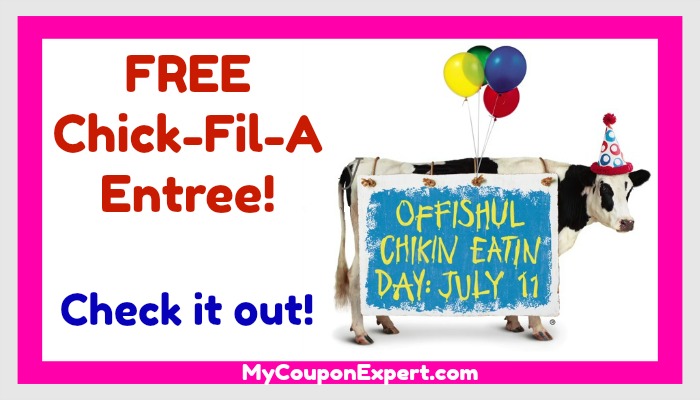 FREE Chick-Fil-A Entree July 11th!! Dress like a cow!!