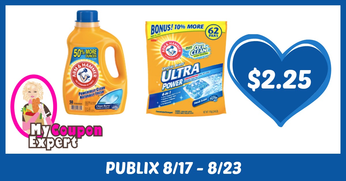 Arm & Hammer Detergent or Power Paks Only $2.25 Each After Sales and Coupons