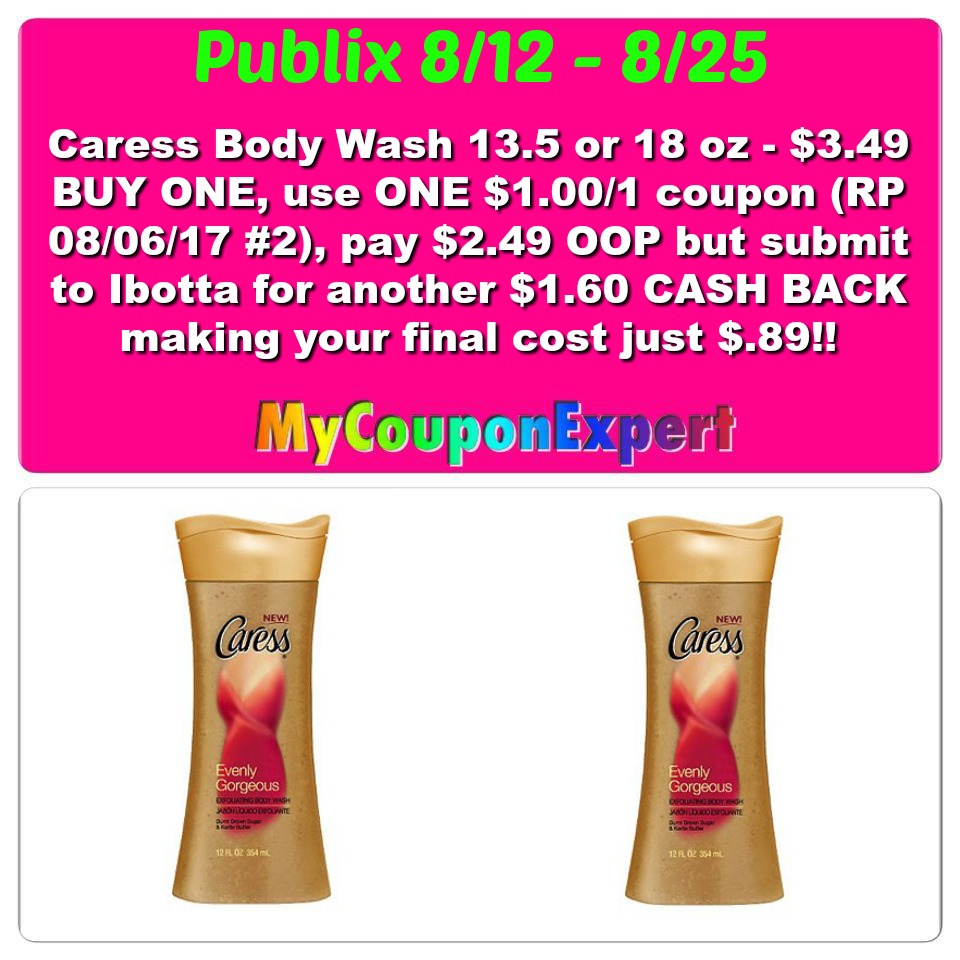 WOOT WOOT!! Caress Body Wash Only $.89 at Publix from 8/12 – 8/25