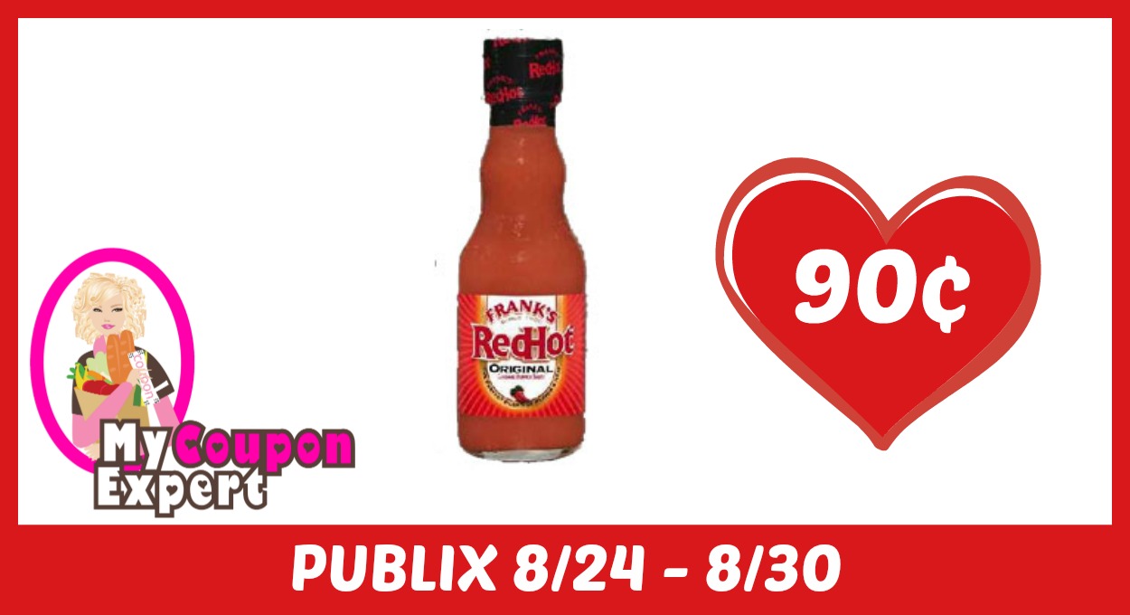 Frank’s RedHot Sauce Only 90¢ each after sale and coupons