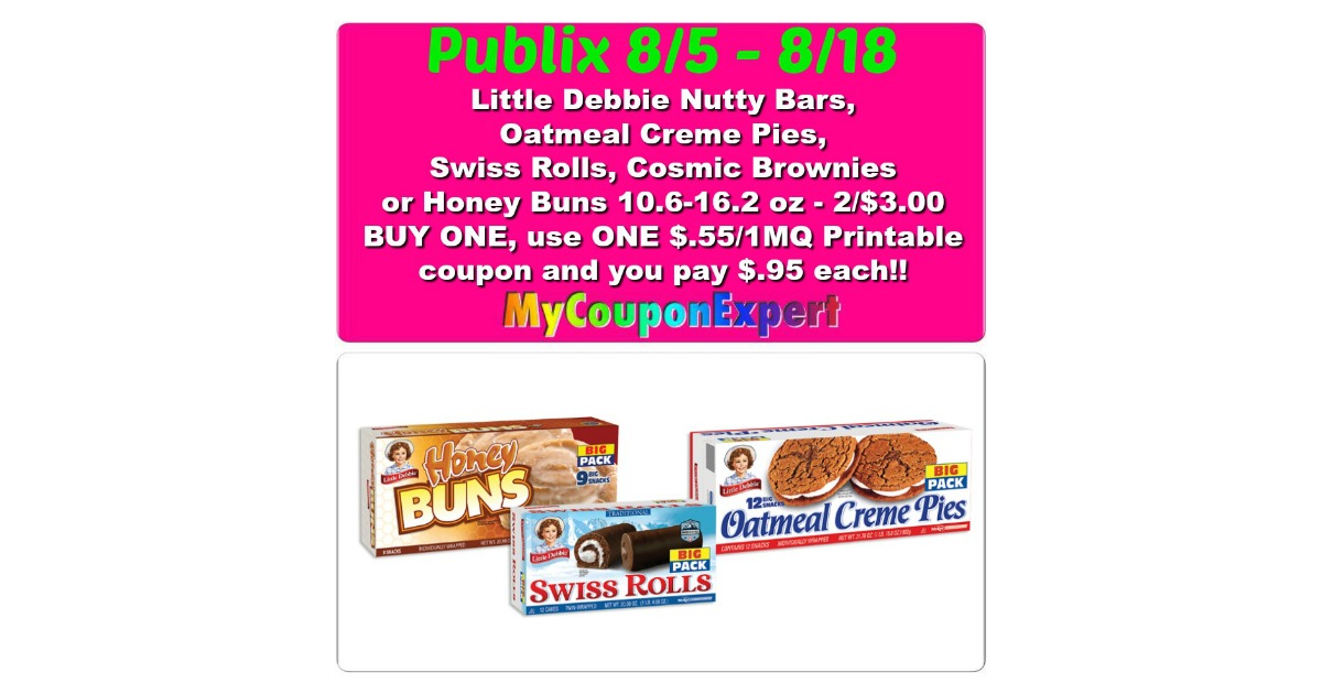 OH YEAH!! Little Debbie Snack Cakes Only $.95 at Publix from 8/5 – 8/8