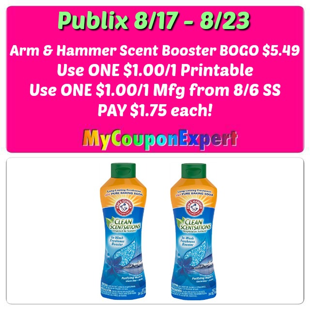 Arm & Hammer Scent Boosters just $1.75 each at Publix!!
