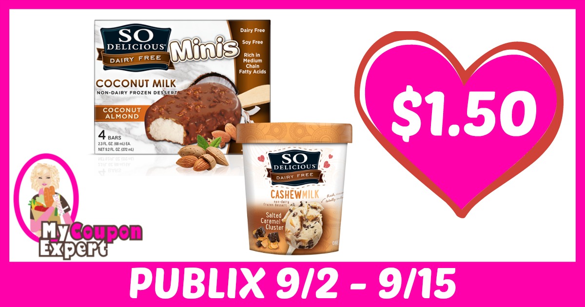 So Delicious Products Only $1.50 each after sale and coupons