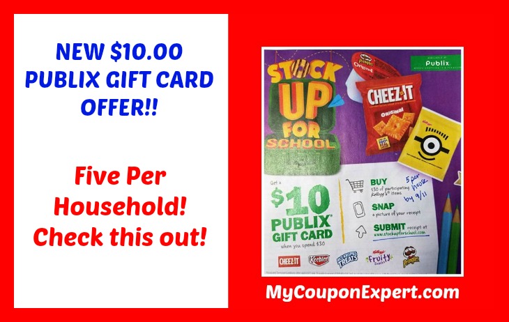 NEW PUBLIX $10.00 Gift Card Rebate!  Check this out!!