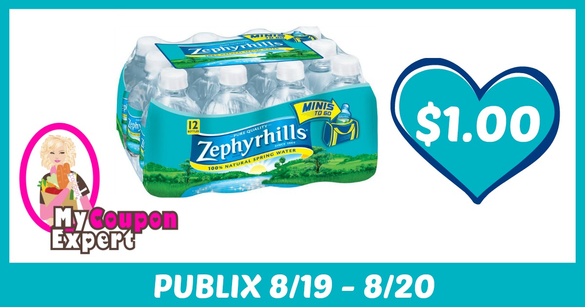 Zephyrhills or Deer Park Water Only $1.00 each after sale and coupons
