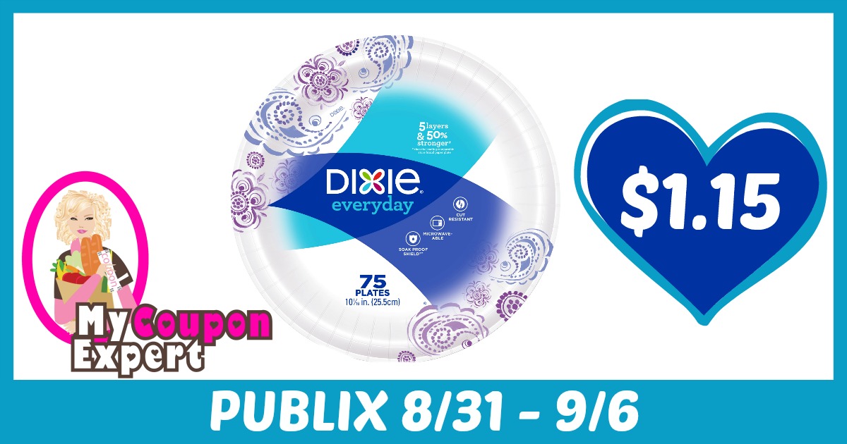 Dixie Plates Only $1.15 each after sale and coupons