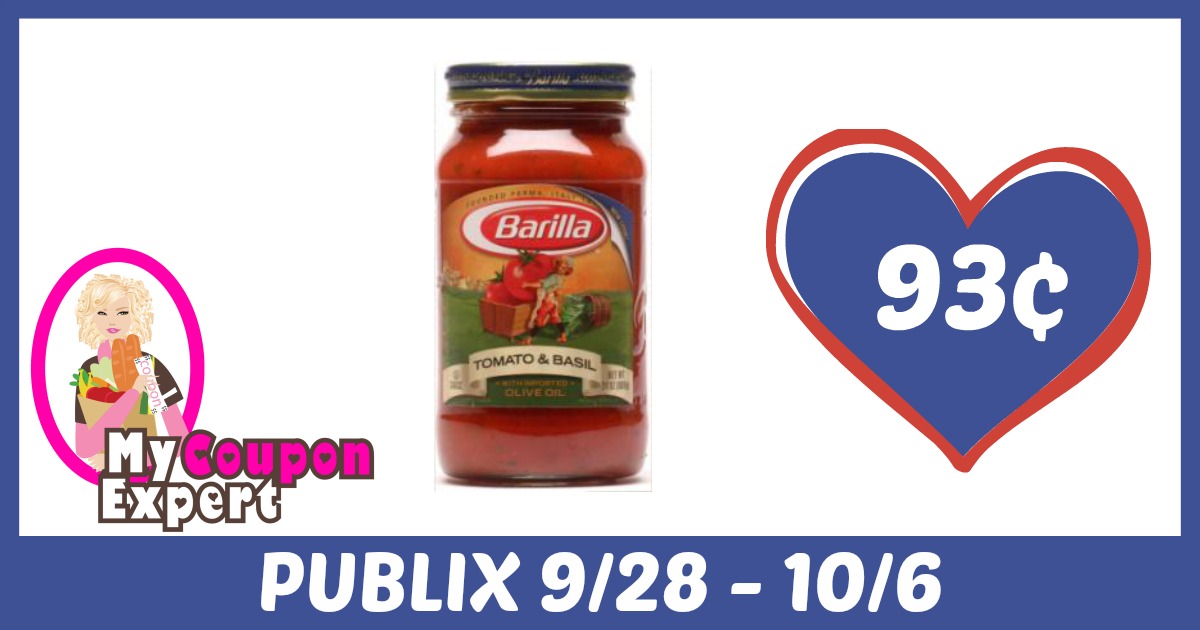 Barilla Pasta Sauce Only 93¢ each after sale and coupons