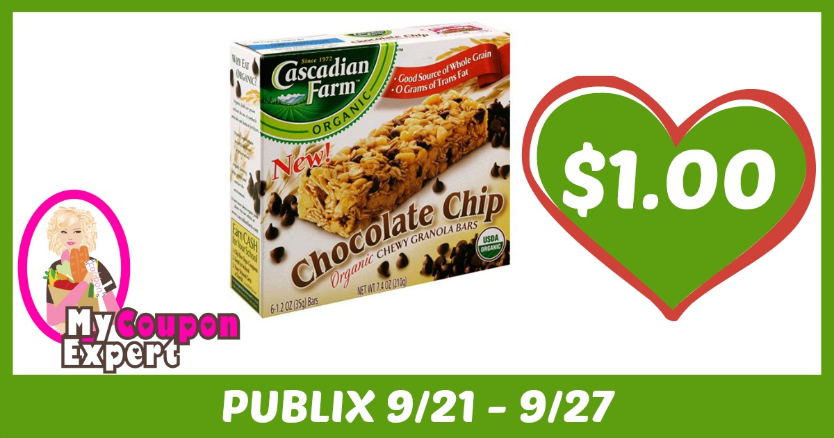Cascadian Farm Bars Only $1.00 each after sale and coupons