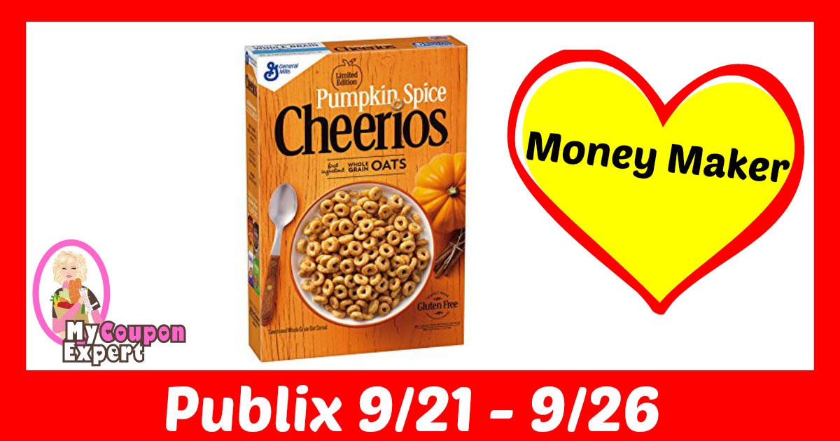 Pumpkin Spice Cheerios Money Maker at Publix starting 9/21!