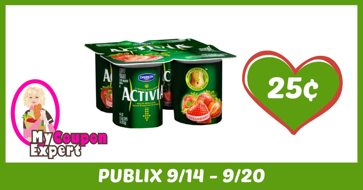 Dannon Activia Yogurt Only 25¢ each after sale and coupons