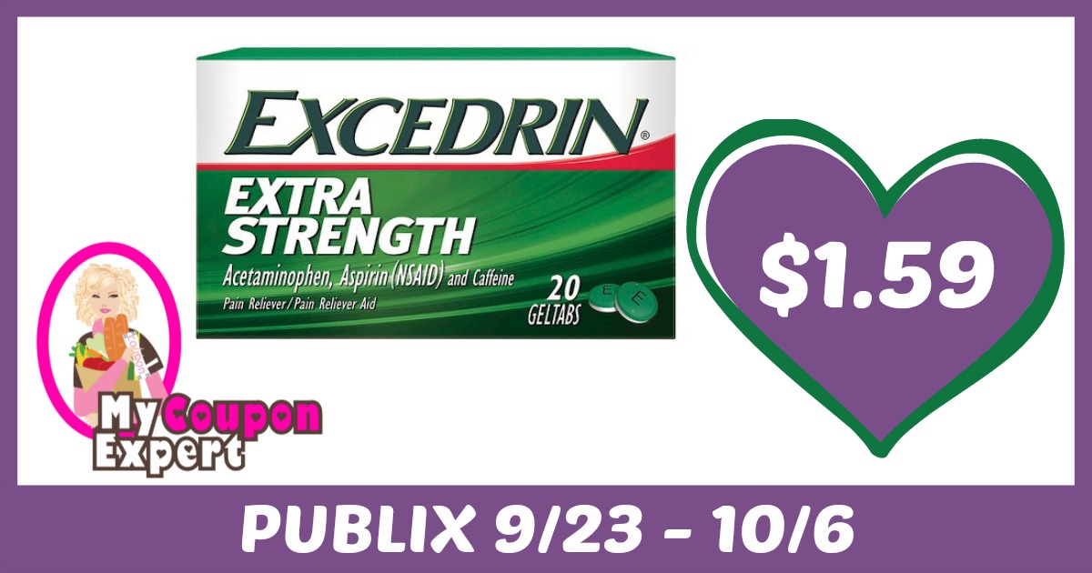Excedrin Only $1.59 each after sale and coupons