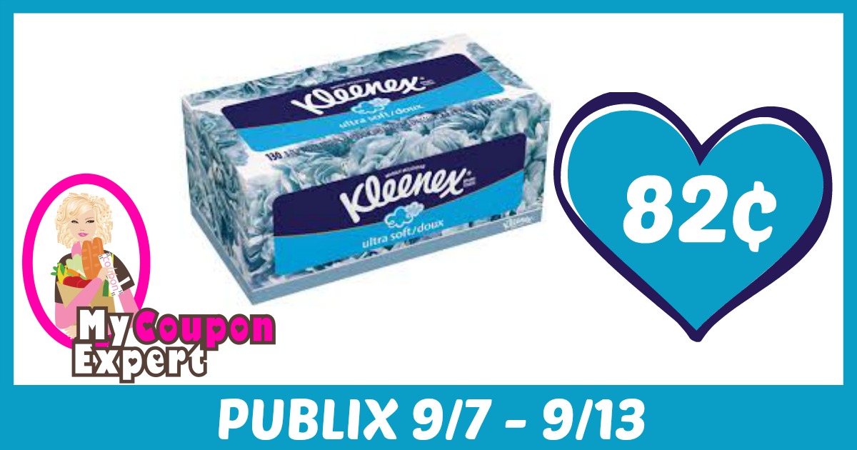 Kleenex Tissues Only 82¢ each after sale and coupons