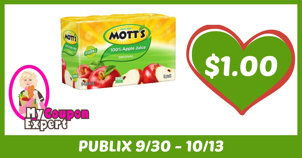 Mott’s 100% Juice Pouches Only $1.00 each after sale and coupons