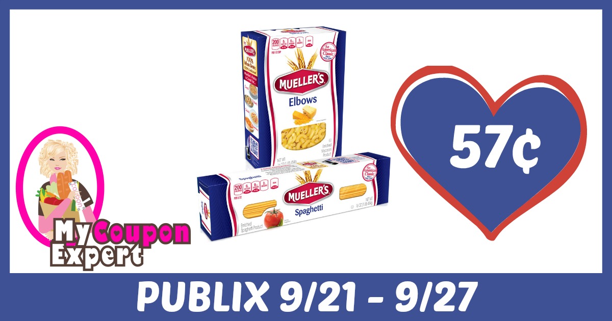 Muellers Pasta Only 57¢ each after sale and coupons