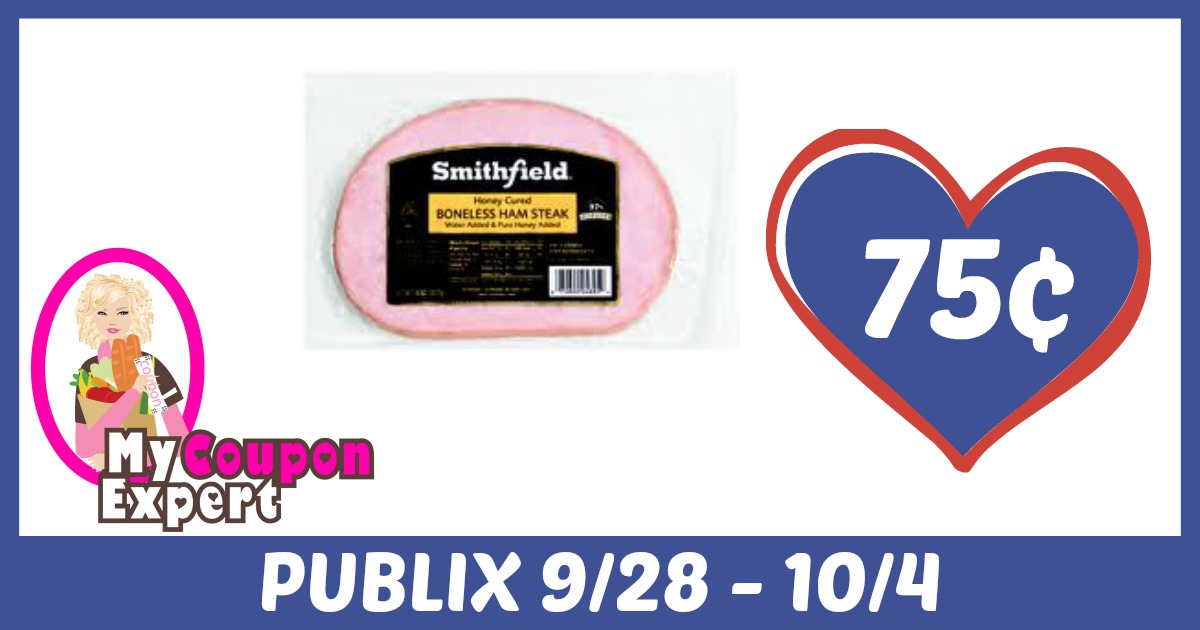 Smithfield Boneless Ham Slices Only 75¢ each after sale and coupons