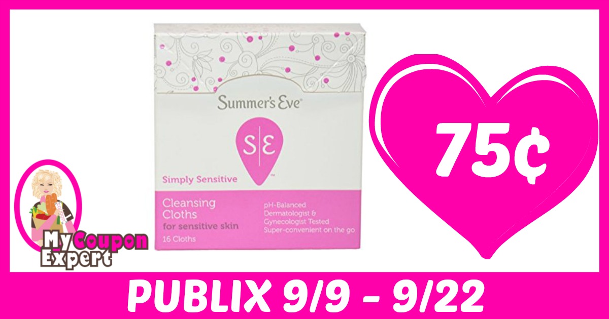 Summer’s Eve Products Only 75¢ each after sale and coupons