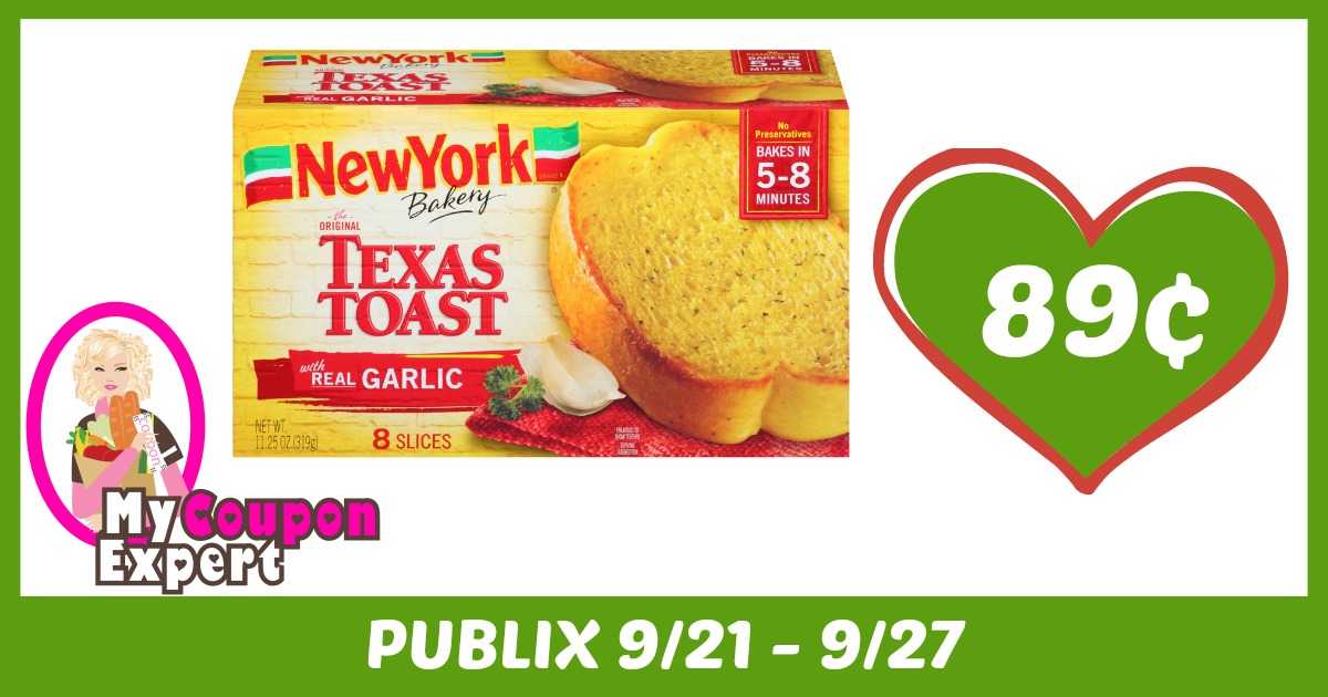 New York Frozen Bread Only 89¢ each after sale and coupons