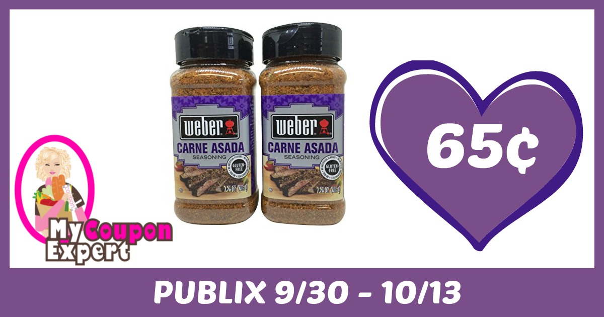 Weber Seasonings Only 65¢ each after sale and coupons