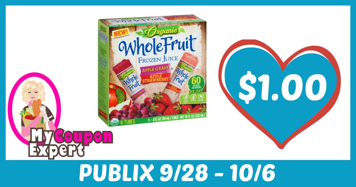 WholeFruit Products Only $1.00 each after sale and coupons