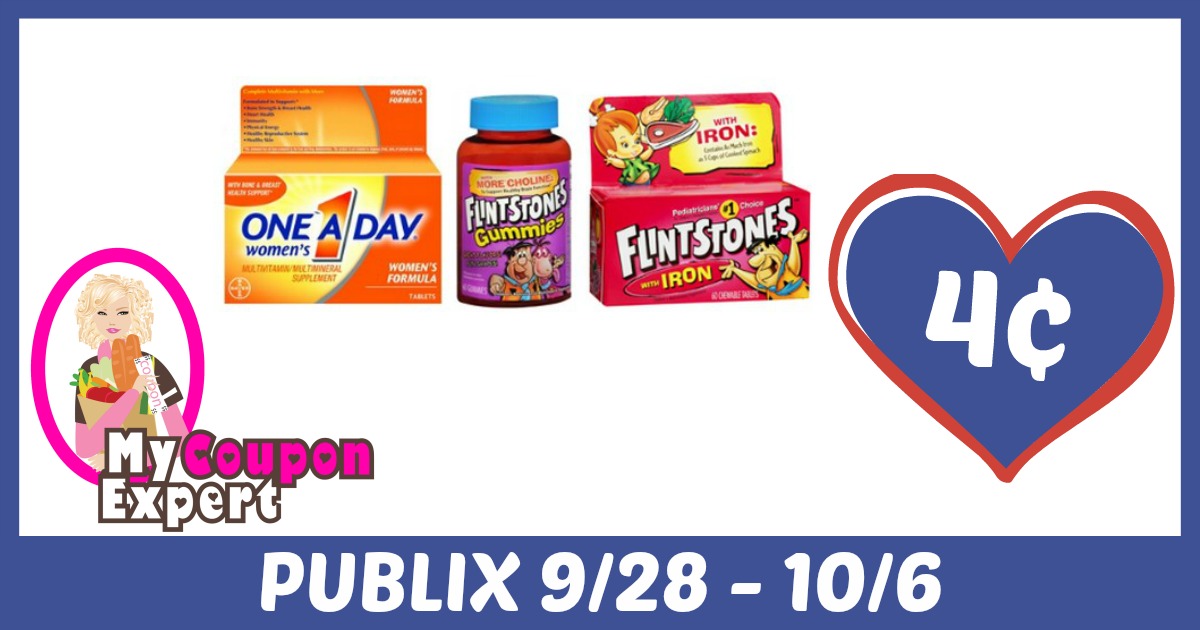 One A Day Vitamins Only 4¢ each after sale and coupons