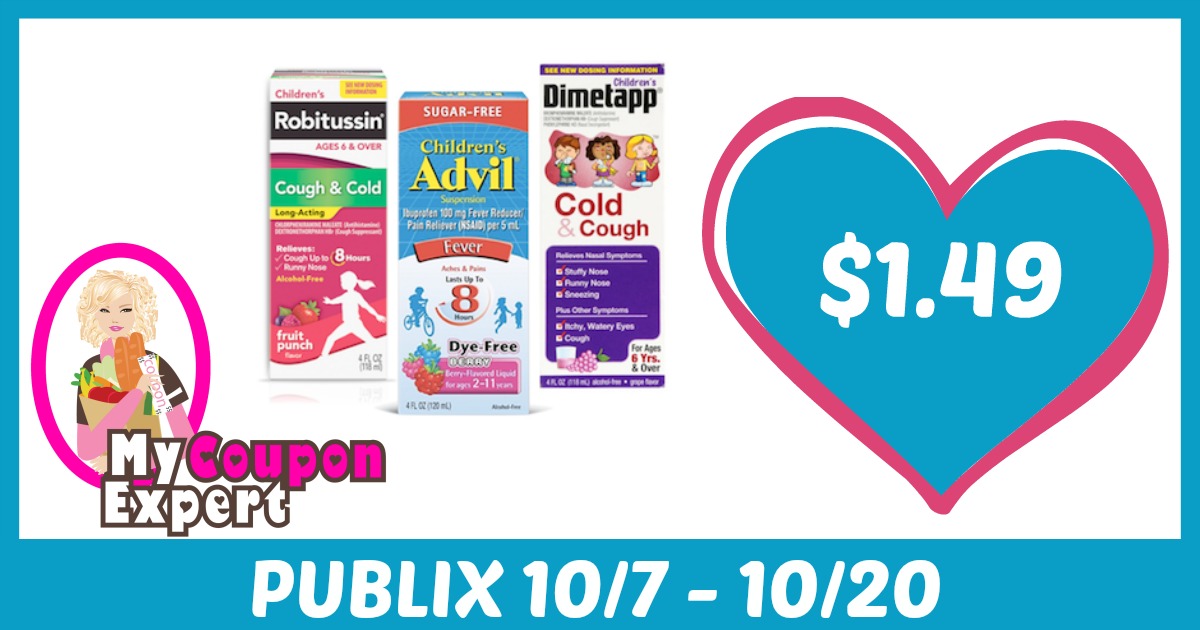 Robitussin, or Dimetapp Only $1.49 each after sale and coupons