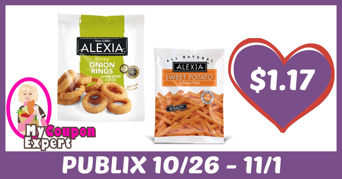 Alexia Potatoes or Onion Rings Only $1.17 each after sale and coupons
