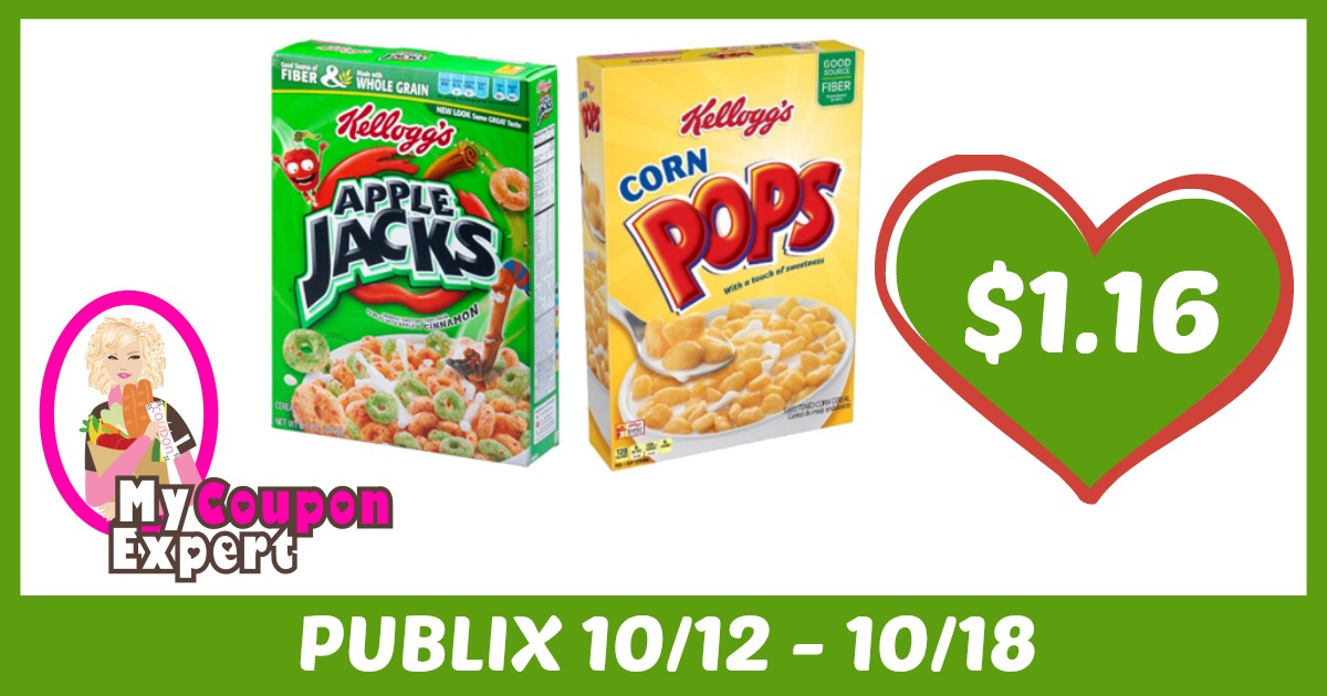 Apple Jacks & Corn Pops Only $1.16 each after sale and coupons
