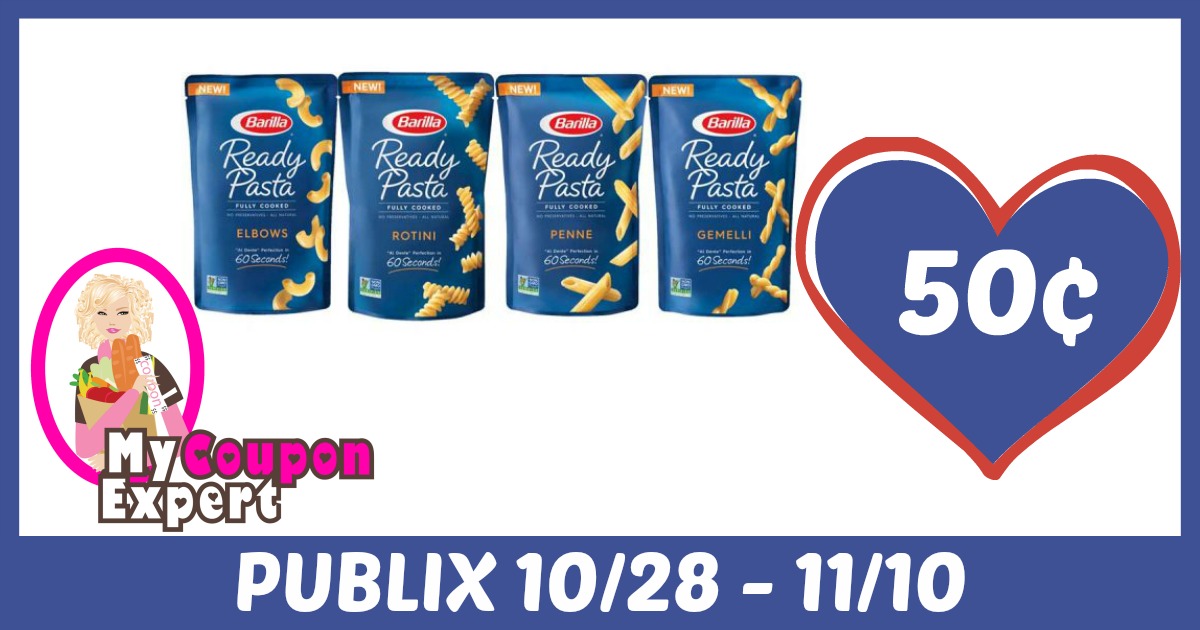 Barilla Ready Pasta Only 50¢ each after sale and coupons