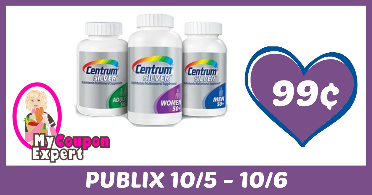 Centrum Products Only 99¢ each after sale and coupons