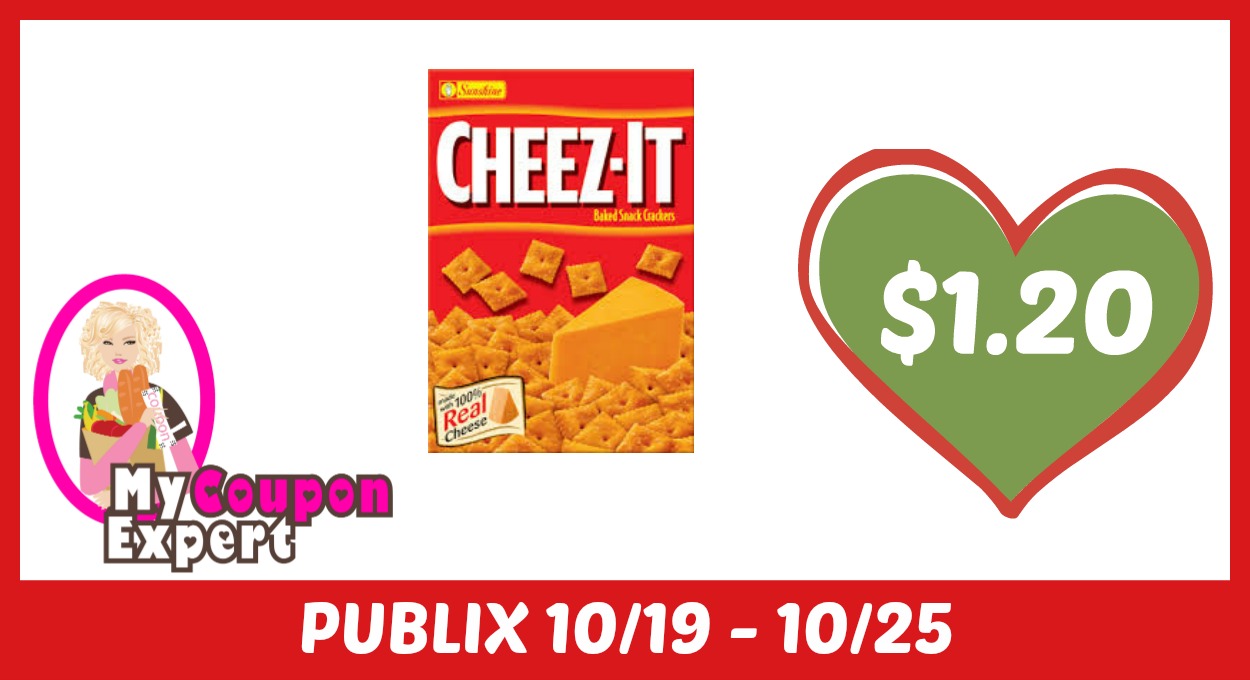 Cheez-It Baked Snack Crackers Only $1.20 each after sale and coupons