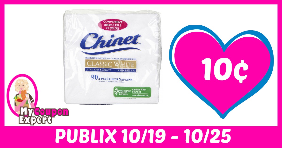 Chinet Products Only 10¢ each after sale and coupons