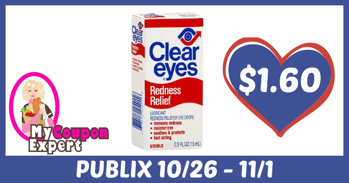 Clear Eyes Eye Drops Only $1.60 each after sale and coupons
