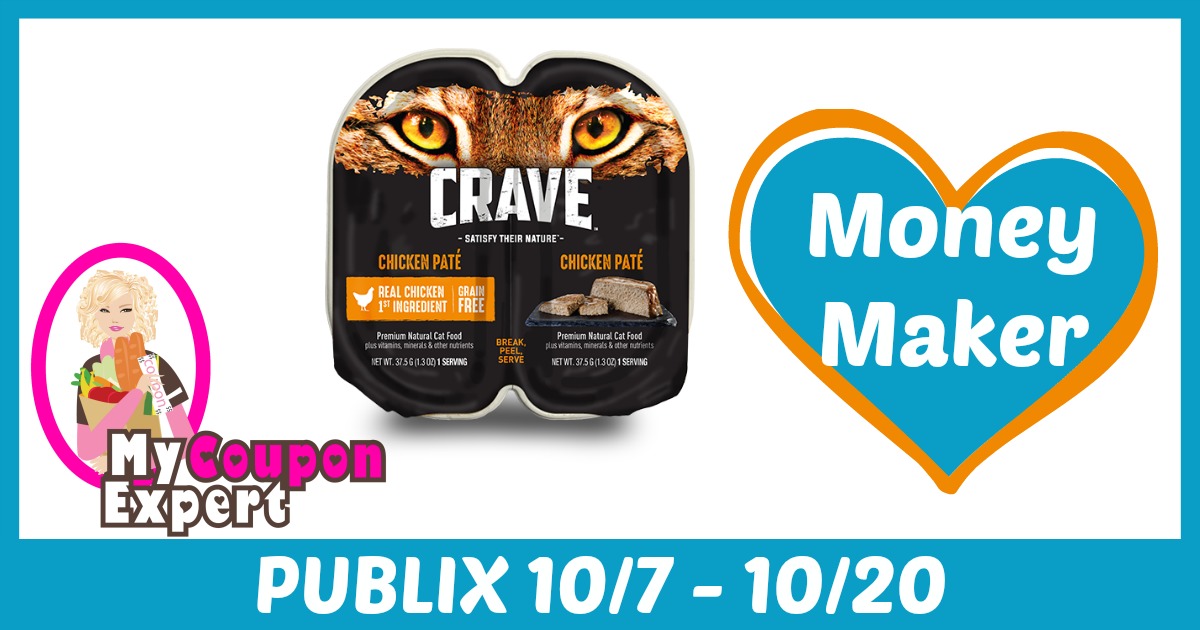 OVERAGE on Crave Cat Food after sale and coupons