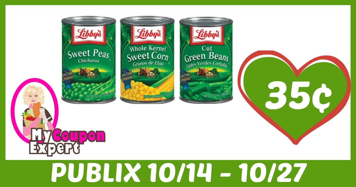Libby’s Vegetables Only 35¢ each after sale and coupons