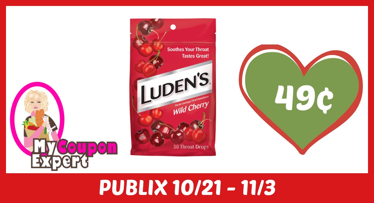 Luden’s Throat Drops Only 49¢ each after sale and coupons