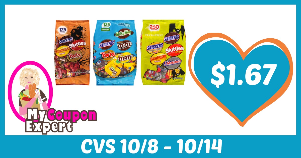 Mars Halloween Bags Only $1.67 each after sale and coupons