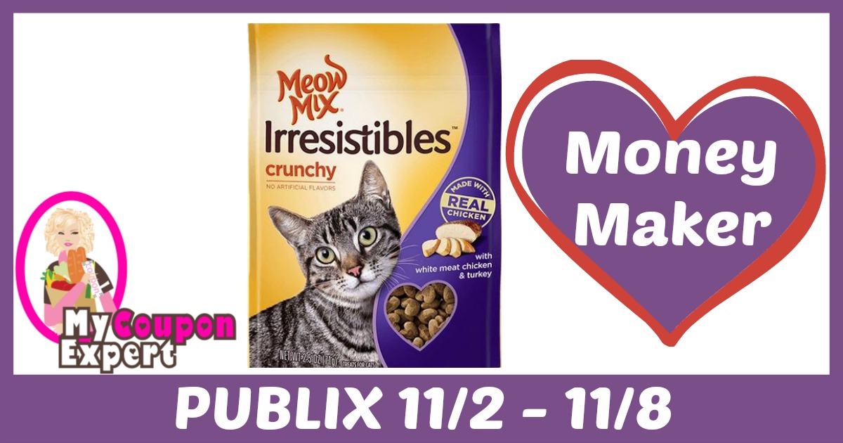 Money Maker on Meow Mix Irresistibles Treats for Cats after sale and coupons
