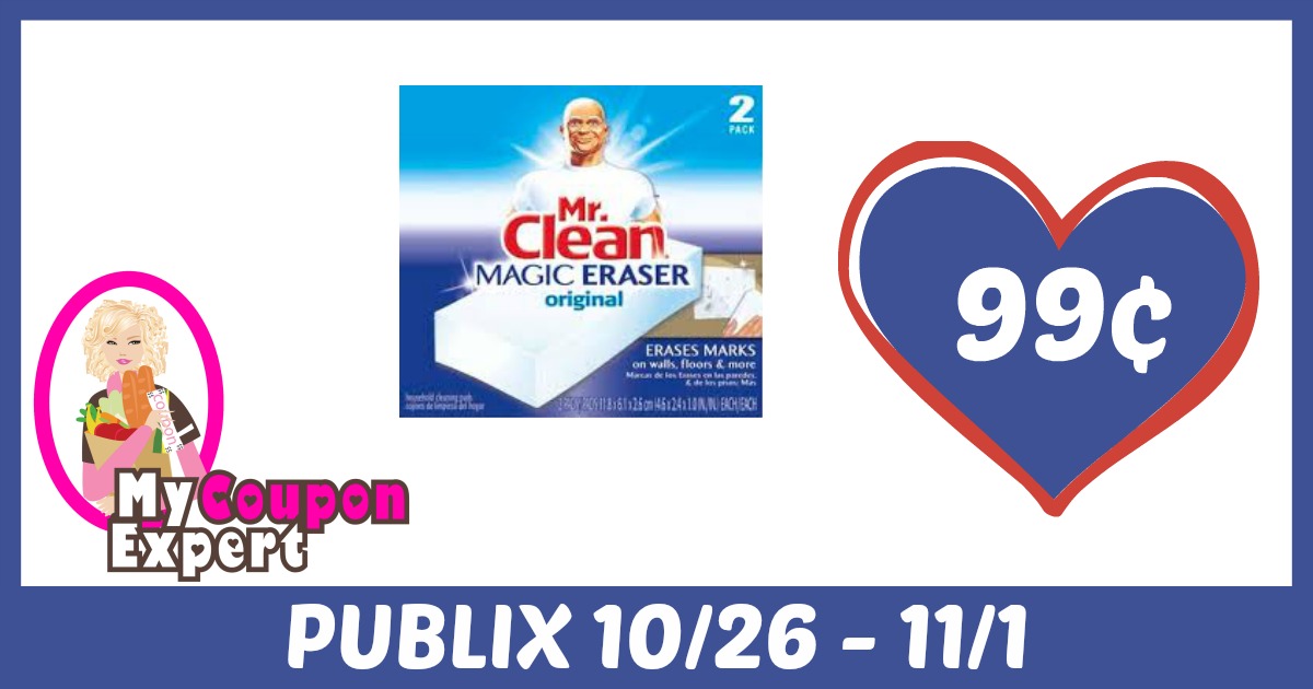 Mr. Clean Magic Eraser Only 99¢ each after sale and coupons