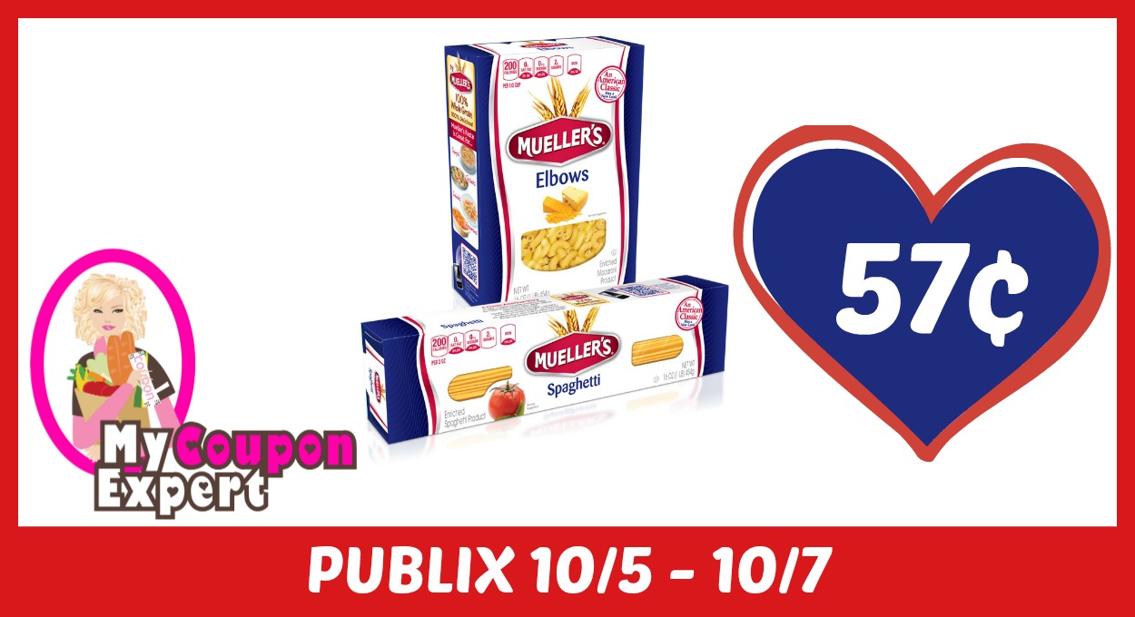Mueller’s Pasta Only 57¢ each after sale and coupons