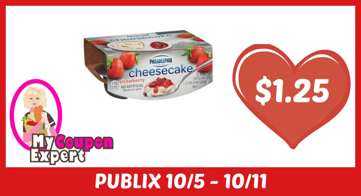 Philadelphia Cheesecake Only $1.25 each after sale and coupons