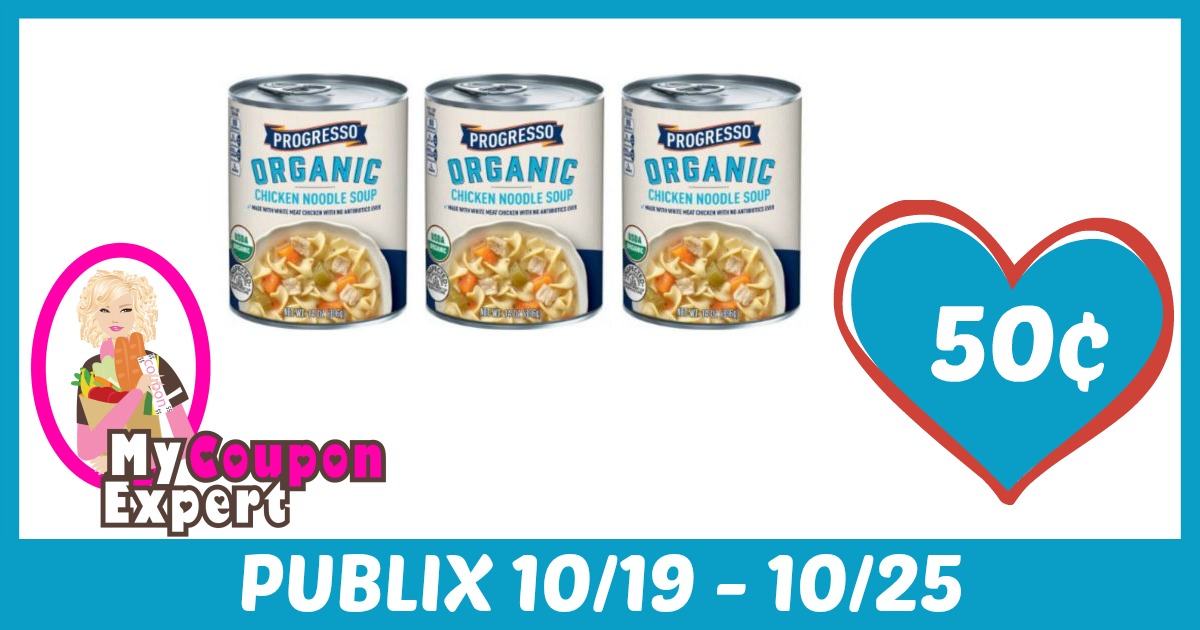 Progresso Organic Soup Only 50¢ each after sale and coupons