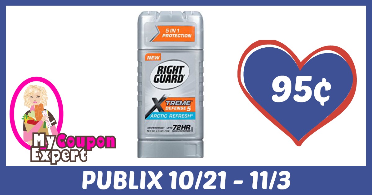 Right Guard Products Only 95¢ each after sale and coupons